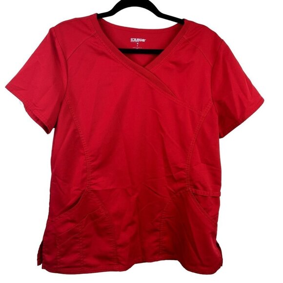 Scrubstar red short sleeve scrubs‎ size medium - Picture 1 of 7